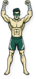 Kolibri mascot celebrating